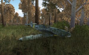 This Bf109F-2 crashed into some trees before landing here.