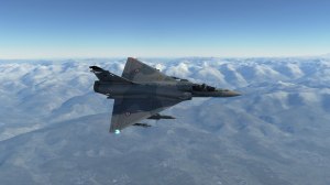 Mirage 2000C high over the mountains
