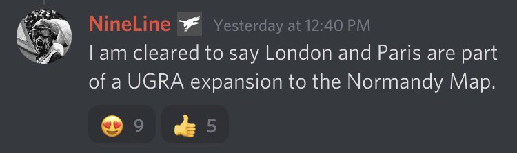 I am cleared to say London and Paris are part of a UGRA expansion to the Normandy Map.